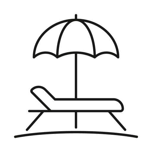 umbrella lounge icon